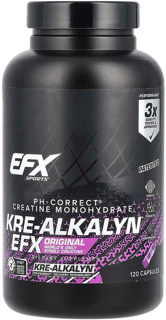 EFX Sports Kre-Alkalyn® EFX 캡슐 120정(캡슐 1정당 750mg) EFX-00056, 1개 - 쿠팡