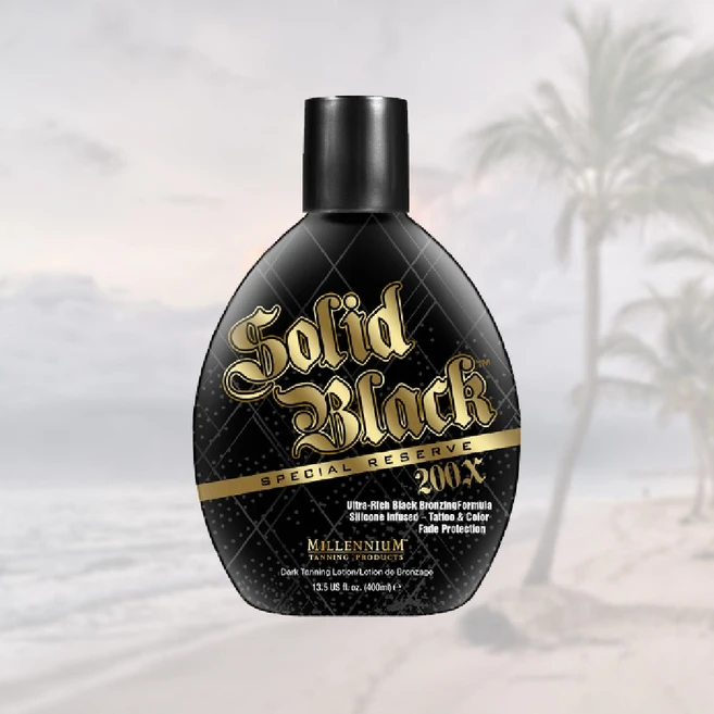 밀레니엄 태닝 솔리드 블랙 스페셜 리저브 200X 태닝로션, 400ml, 1개 - 쿠팡