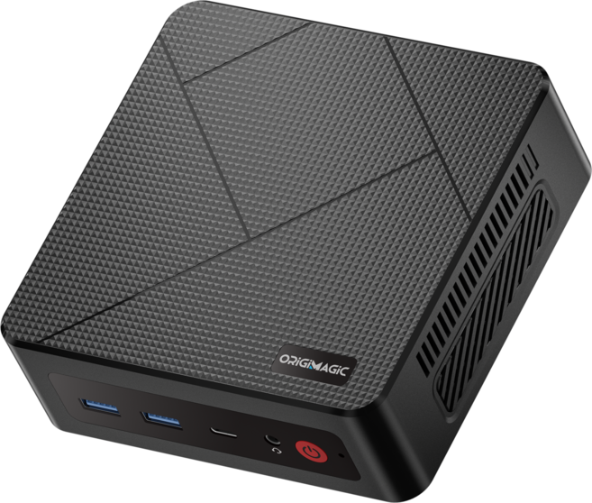 Origmagic 미니 PC C4 NEO AMD Ryzen 5 3500U 미니 피씨 DDR4 M.2 SSD 듀얼 RJ45 LAN, WIN11 Pro, 512GB, 16GB, 블랙