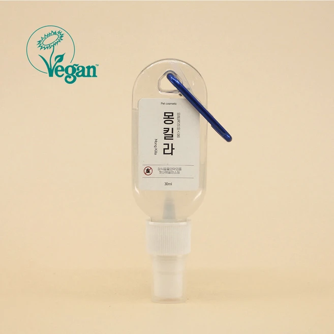 바스몽 강아지 진드기 모기 퇴치제 해충 방지 스프레이 고리형 휴대용 몽킬라 30ml, 1개 - 쿠팡