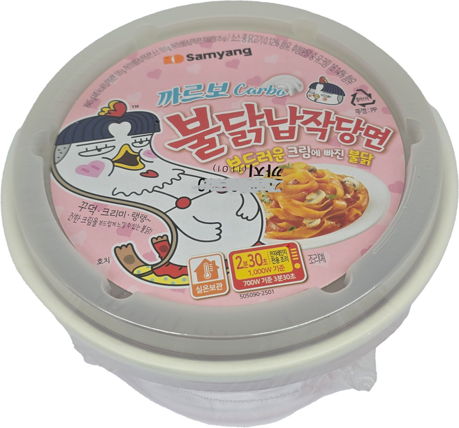불닭 납작당면 까르보 164.5g, 2개