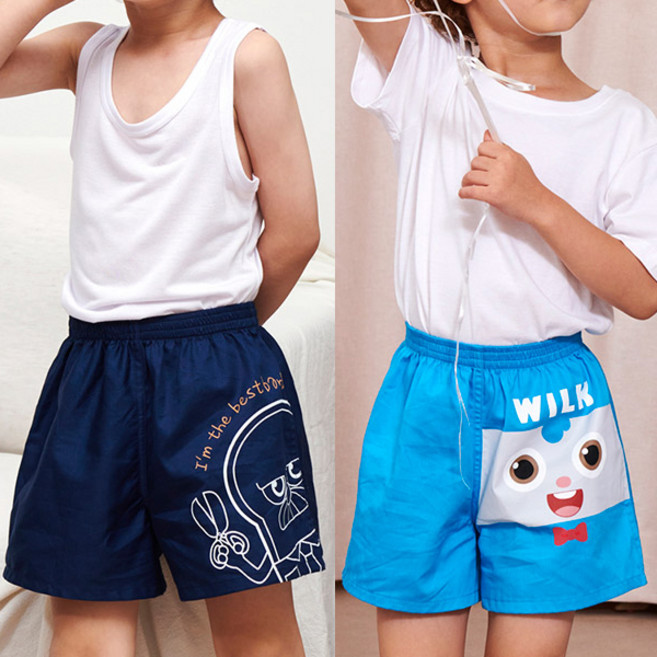 브레드이발소 사각 팬티 2매세트 여름 남아 순면100％팬티