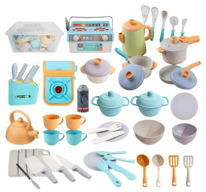 파스텔 쿠킹 종합 소꿉놀이세트 78p, 단품, 1개