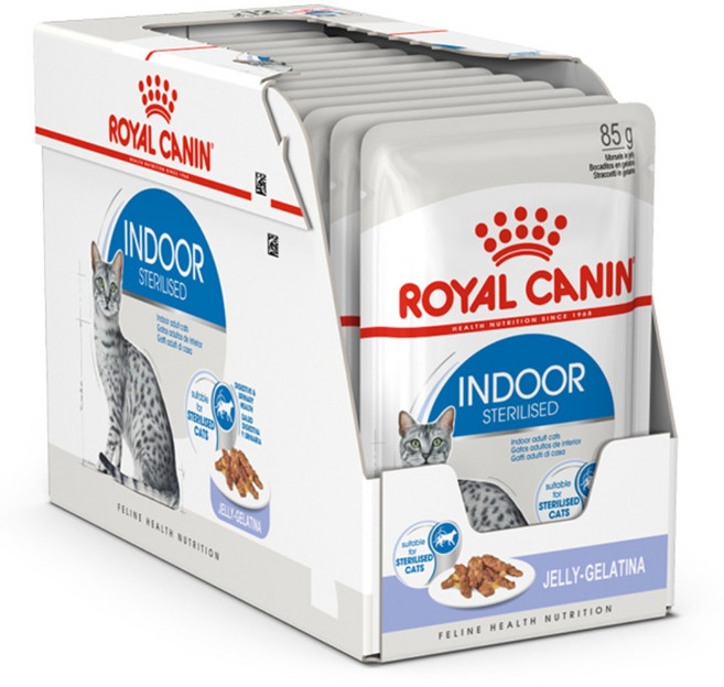 로얄캐닌 인도어 젤리 파우치 85g X12개, 닭, 12개