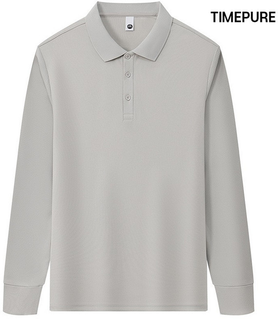 남성용 프리미엄 데일리 기본 긴팔 폴로티 오버핏 무지 긴팔 폴로티셔츠 순색 코튼 폴로티