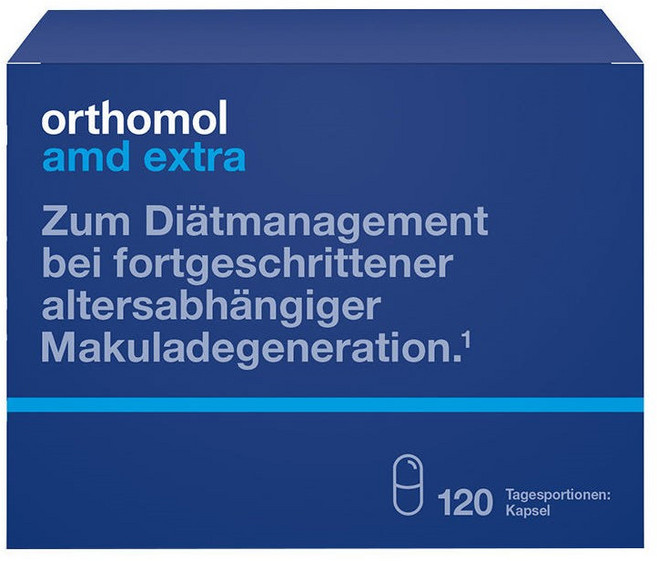 Orthomol 오쏘몰 amd 엑스트라 120 캡슐 노인건강 눈, 1개, 120정