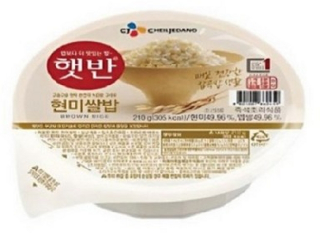 햇반 현미쌀밥, 210g, 24개