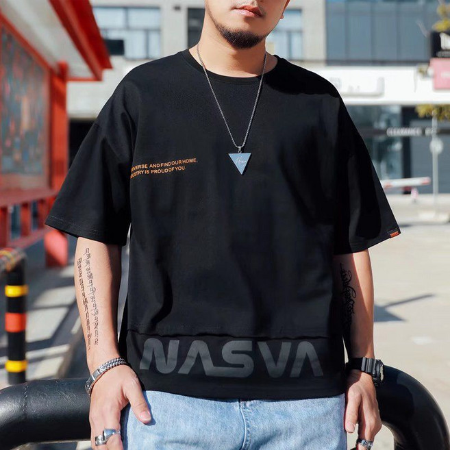 特大碼男裝 寬松短袖T恤
