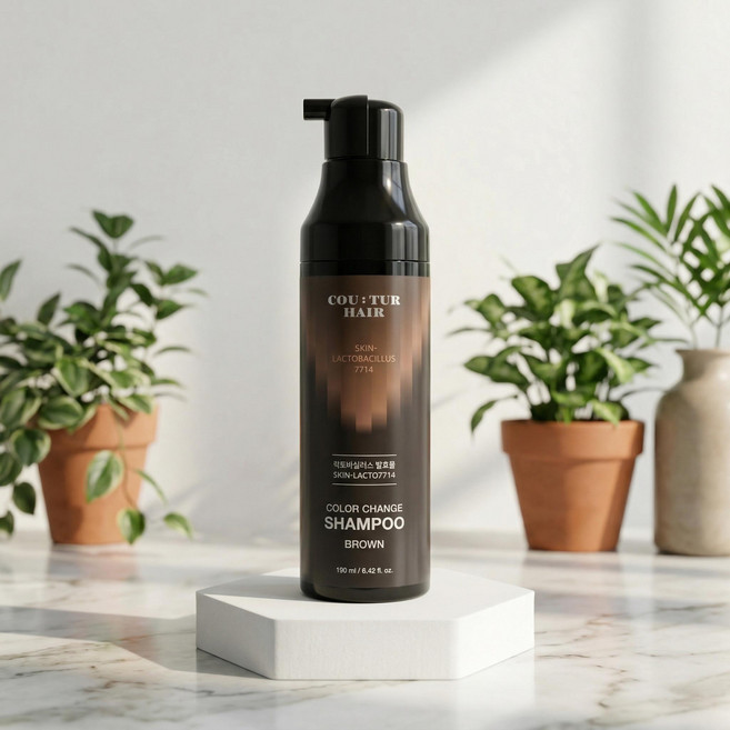 [조혜련]염색샴푸 꾸띄르 샴푸 시즌4 꾸뛰르 새치샴푸 멋내기갈색, 1개