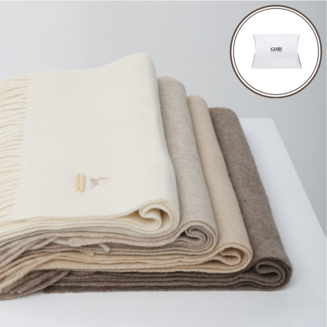 고비 GOBI 캐시미어 100% 머플러 오가닉 산양자수 목도리 180cm