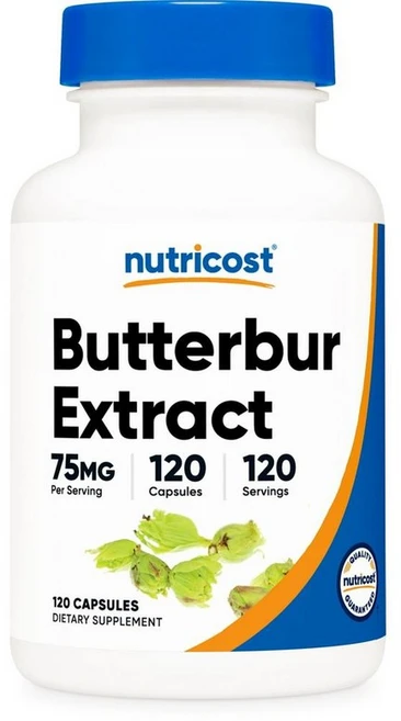 미국 뉴트리코스트 Nutricost Butterbur Extract Capsules 버터버 머위 추출물 75mg 캡슐, 120정, 6개 - 쿠팡