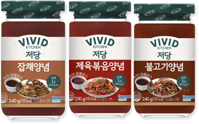 비비드키친 저당 잡채 + 제육볶음 + 불고기 양념장, 240g, 1개