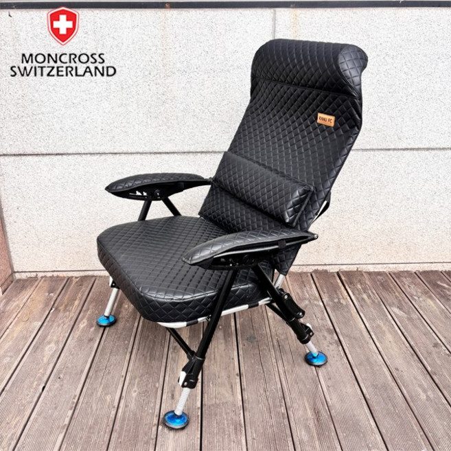 당일출발상품 카누FC 낚시의자+의자선반 엠보200 민물의자 엠보의자, 1개, 블랙+의자선반