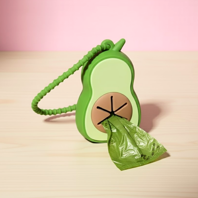 댕냥코 풉백파우치 강아지 배변봉투 아보카도 케이스, 1개, 1개입, 단일