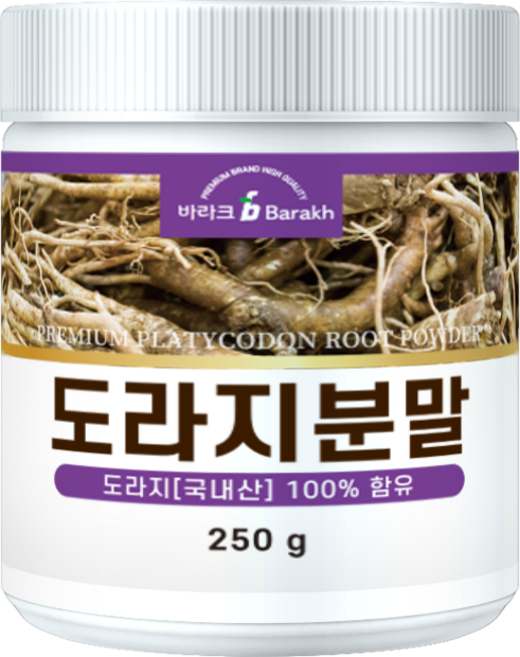 바라크 건강분말 도라지분말 250g 국내산, 250g(캔) x 1개, 1개
