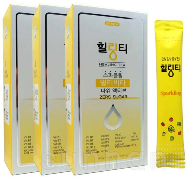 힐링티 스파클링 멀티비타 파워액티브, 100g, 3개 - 쿠팡
