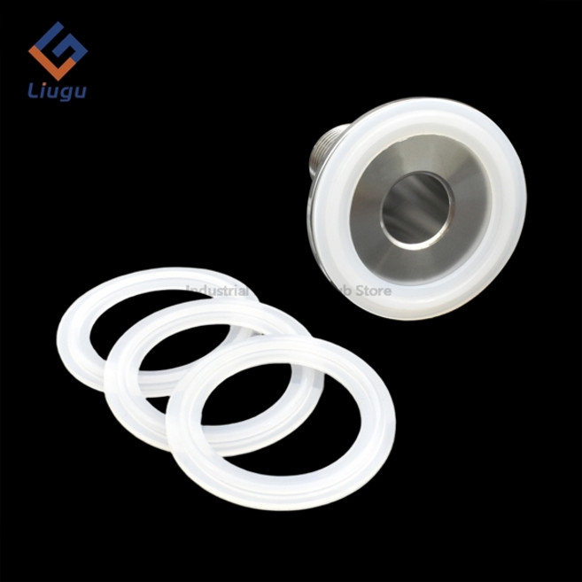 스테인레스 원형 와셔 두께 얇은 평와셔 304 스테인리스 스틸 위생용 트라이 클램프 실리콘 가스켓 고온 저항 씰 1인치 1.5인치 2인치 2.5인치 3인치 4인치 6인치 8인치, [00] 2Pcs, [00] 25mm-50.5mm