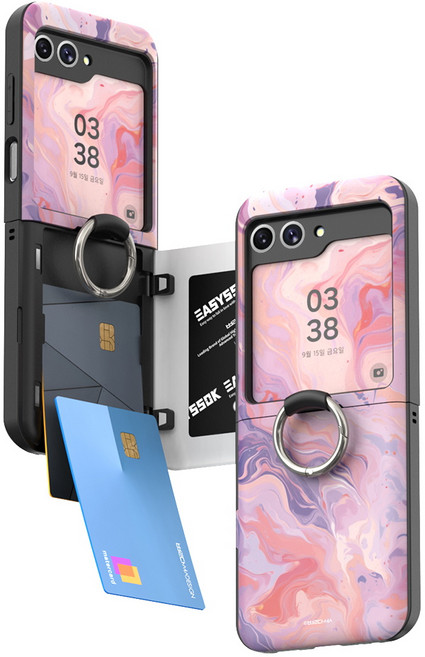 별다섯 갤럭시 Z플립6 / Z플립7 FE 카드 수납 링 자석 마그네틱 케이스