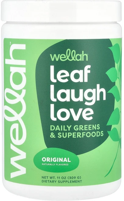 Wellah Leaf Lough Love 데일리 그린 및 슈퍼 푸드 오리지널 309g(11oz) Wellah (웰라), 309g, 1개 - 쿠팡