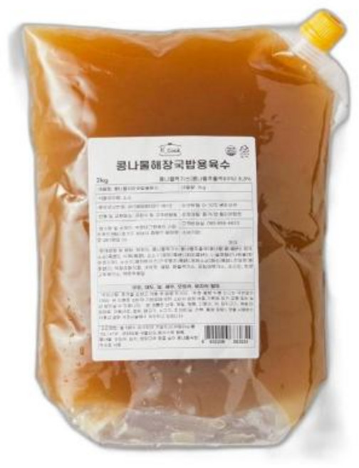 콩나물해장국밥용육수 냉장, 1개, 2kg