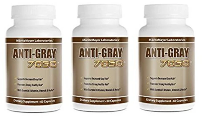 60개입 (3팩) 백발 방지 7050 천연 머리색 복구 캡 Anti Gray Hair 7050 Restore Natural Hair Color 60 Capsules Per Bot, 1개 - 쿠팡