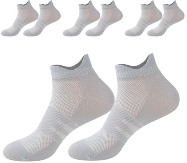 남녀공용 스포츠 쿠션 양말 미끄럼방지 흡습속건 발목삭스 러닝 헬스 4종세트, 1세트, 02 여성 그레이