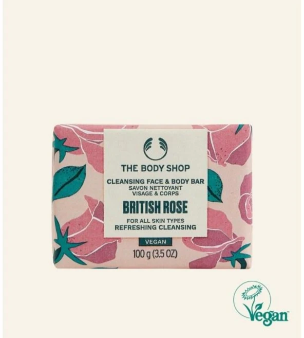 더바디샵 클렌징 페이스 엔 바디 바 비누 브리티쉬 로즈, 100g, 1개입 - 쿠팡