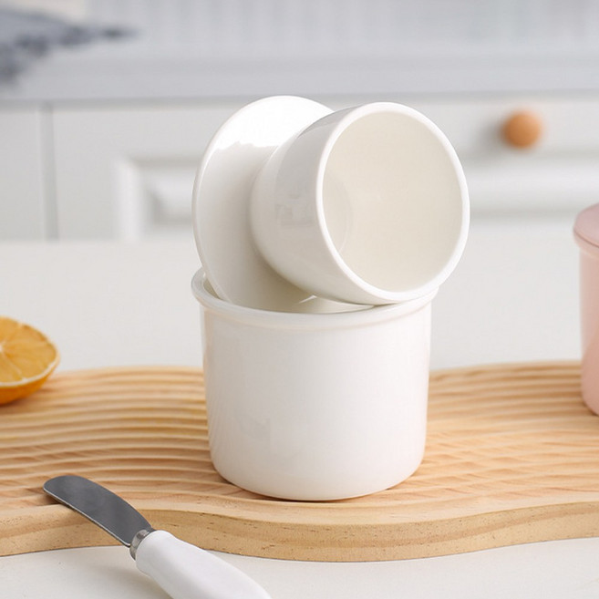 릴스베이 버터벨 상온 버터 보관 버터통 용기 진공벨, 1개, 화이트