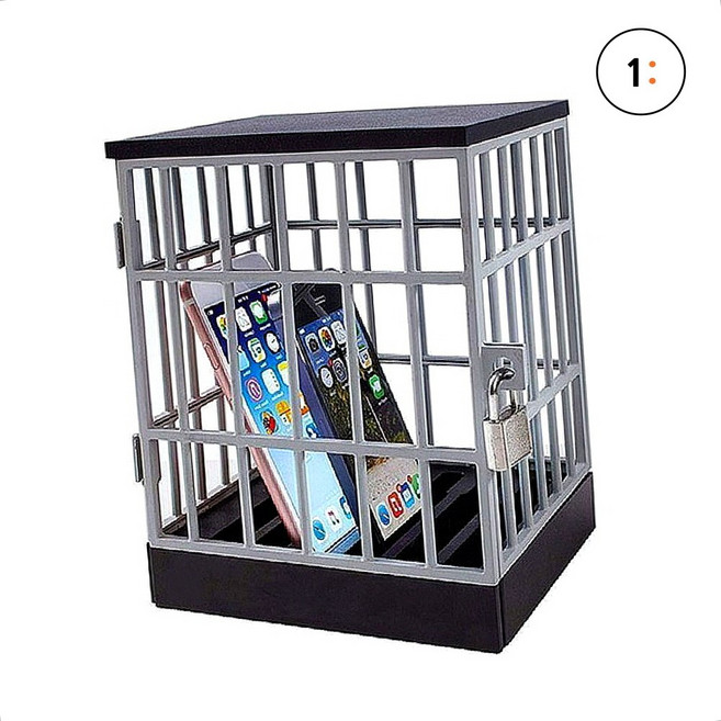 스마트폰 잠금보관함 휴대폰 감옥 집중력향상 학원 사무실용, 1개, 핸드폰 감옥(블랙그레이)
