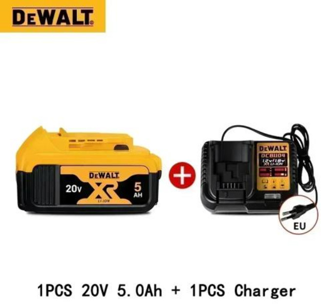 Dewalt 충전식 리튬 이온 배터리 Dewalt DCB115 DCB118 고속 충전 Dewalt 도구 배터리 20V 6AH, 04 04 5AH X1 charger X1