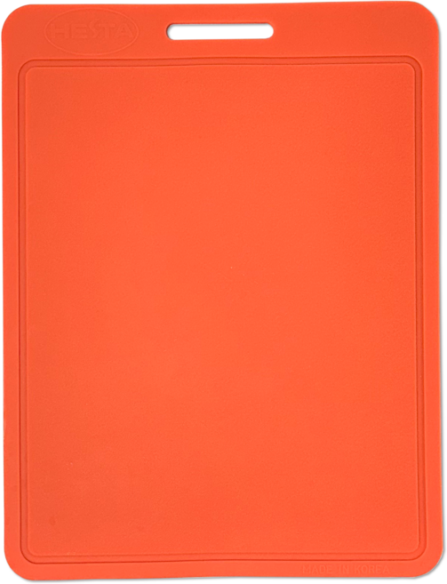 헤스타 국산100% 실리콘 도마 양면 이유식도마 식세기 식기세척기 열탕소독가능 가벼운 도마, 오렌지, 1개