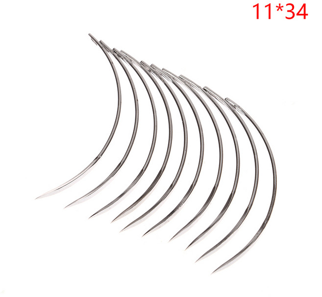 수의과 수술 봉합 바늘 및 봉합 실 반려동물 돼지 곡선 삼차 바늘 수의사 수술 도구, 05 Type 7, 1개