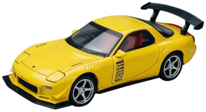 마즈다 RX-7 합금 장난감 자동차 다이캐스트 튜닝카 미니카 이니셜D 스포츠카 키덜트 남자 생일선물 수집 모형, 1개