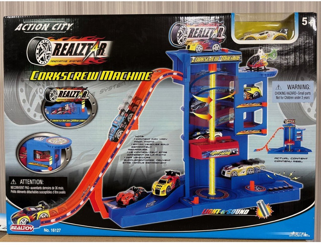 Realtoy 聲光停車場 軌道車 玩具 (含車輛), 1個