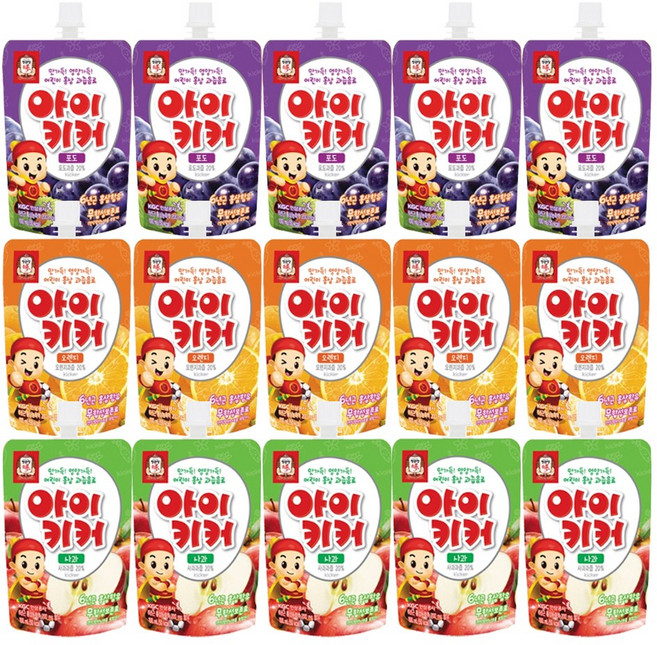 정관장 아이키커 100ml 5팩 홍삼음료 사과 포도 오렌지 어린이음료