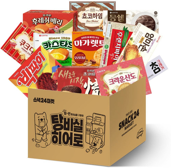 스낵24 사무실 탕비실 과자만땅 12종 인기박스과자세트, 1세트