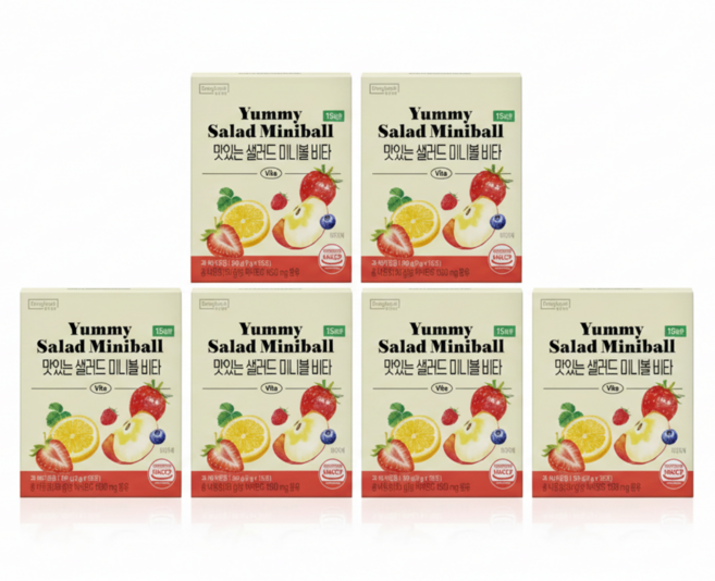 동국 맛있는 샐러드 미니볼 비타 15포 15일분 6개, 15정