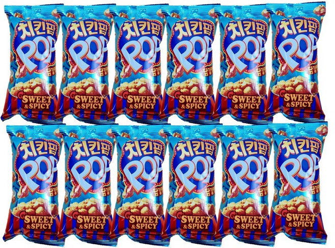 오리온 치킨팝 닭강정맛, 65g, 12개