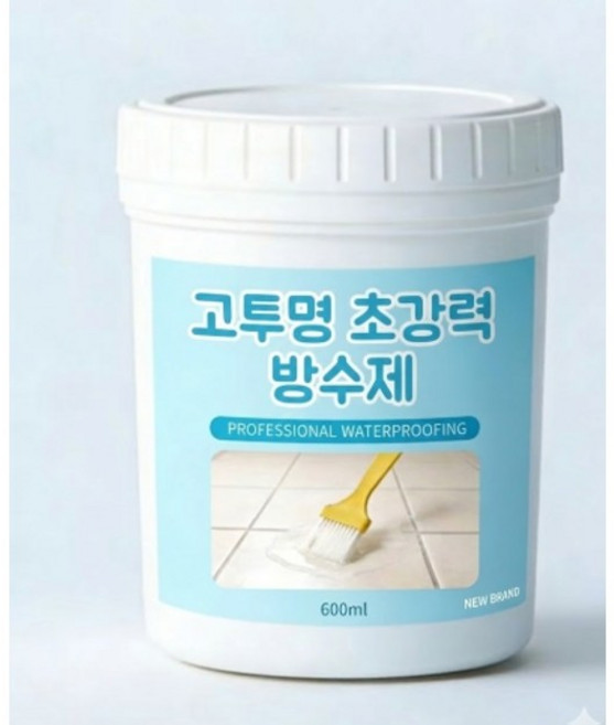 하비앤하트 대용량 침투형 투명 방수제 바르는 방수페인트 옥상 욕실 외벽 바닥 타일 방수코팅 결로방지 발수, 1개, 600g