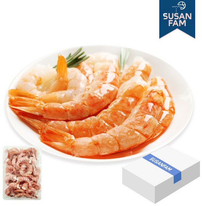 아르헨티나 홍새우 이지필 10kg(1kgx10봉) 붉은 킹단 새우 대용량 박스 업소용 21/25, 1박스, 홍새우 이지필 21/25 10kg