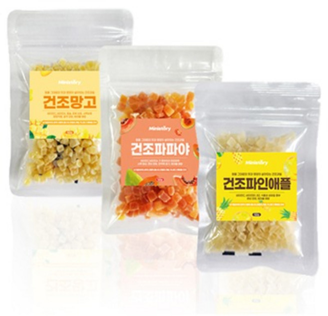[미니스토리] 건조 열대과일 3종 / 슈가글라이더 햄스터 고슴도치 저빌 앵무새 소동물 간식, 망고, 1개