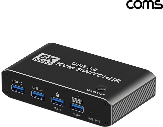 Coms KVM 2포트 스위치 8K 60Hz 4K120Hz OU860, 1개