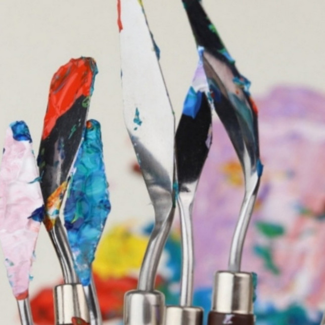 나이프 페인팅 아크릴화 화홍 유화나이프 유화 10세트, 사각대 YY002817 10세트