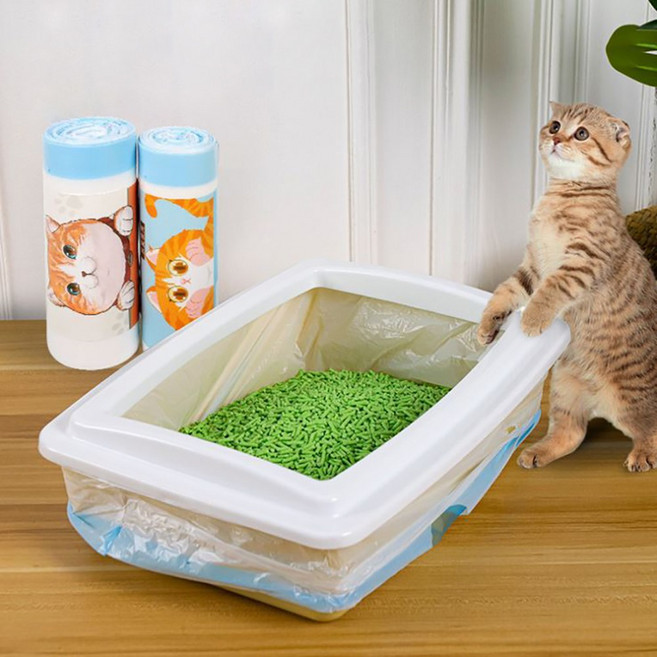 고양이 화장실 전체갈이 비닐봉투 모래갈이봉투, 1개