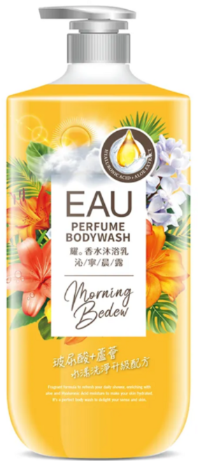 EAU 香水沐浴乳 沁寧晨露, 1瓶, 1000ml