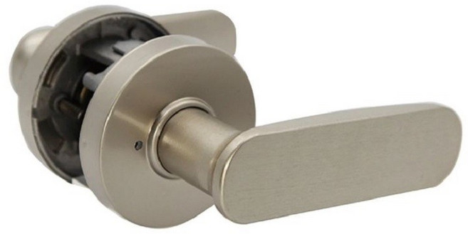 국산 KS규격 항균 도체 안심 방문손잡이 녹 변색없는 버튼형 레버 도어락 시공편리, 1개, 무광그레이