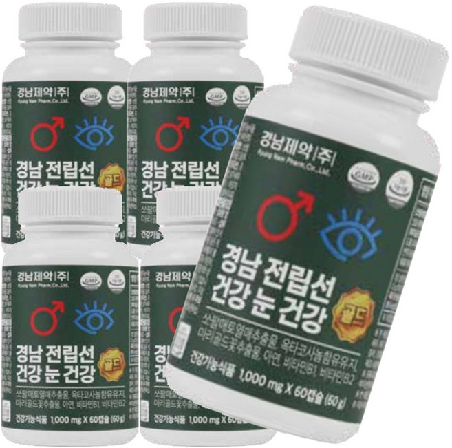 [MJ-STORY] 경남제약 전립선 건강 눈 건강 골드, 5개, 60회분