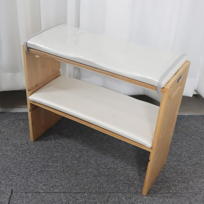 카라 네일 발각질 받침대 테이블 시술대 대나무 원목+탈부착 상판쿠션 세트, 01.발각질받침대 펄아이보리, 비닐커버추가, 1개, 펄아이보리