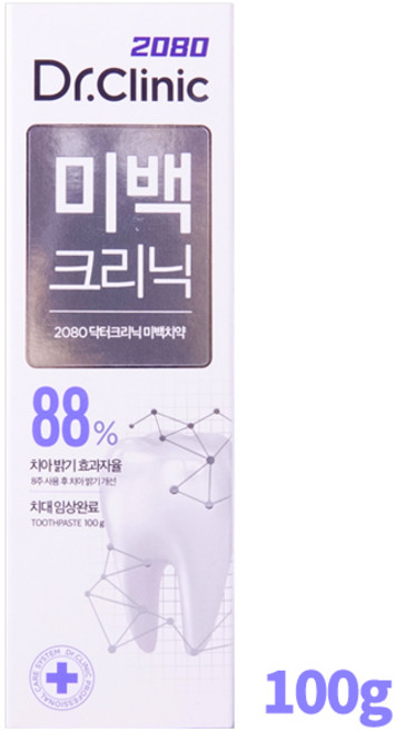 2080 닥터크리닉 미백크리닉 치약, 100g, 1개