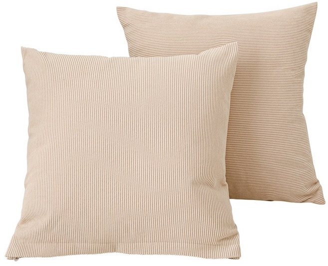 소하임 코듀로이 소파쿠션 솜+커버 2개 세트, 베이지